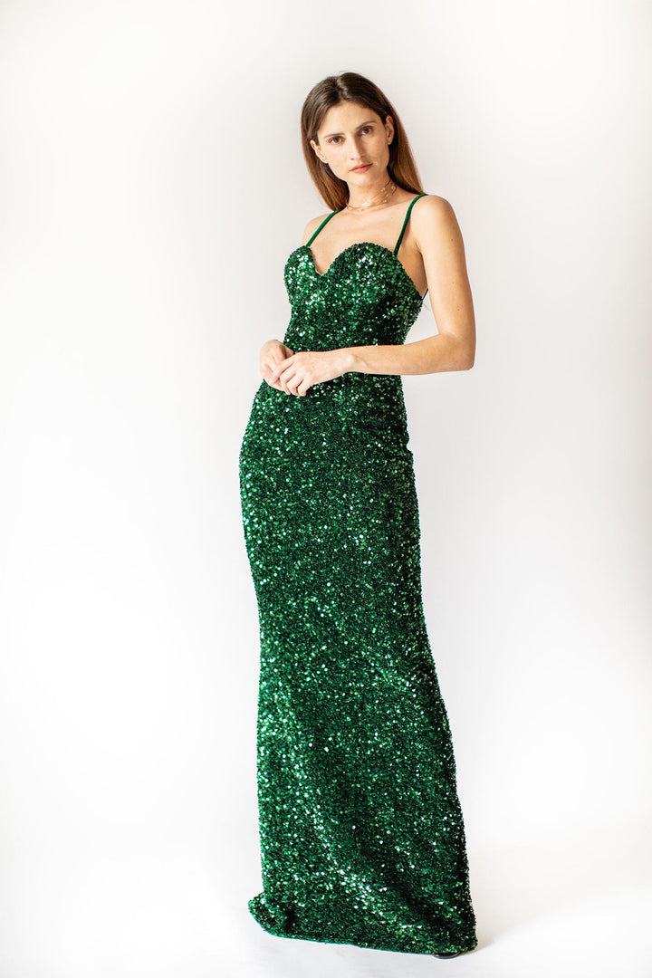 Sequin-Adorned Gown