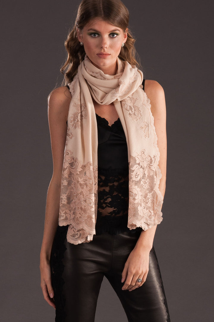 Cashmere and Lace Scarf-5