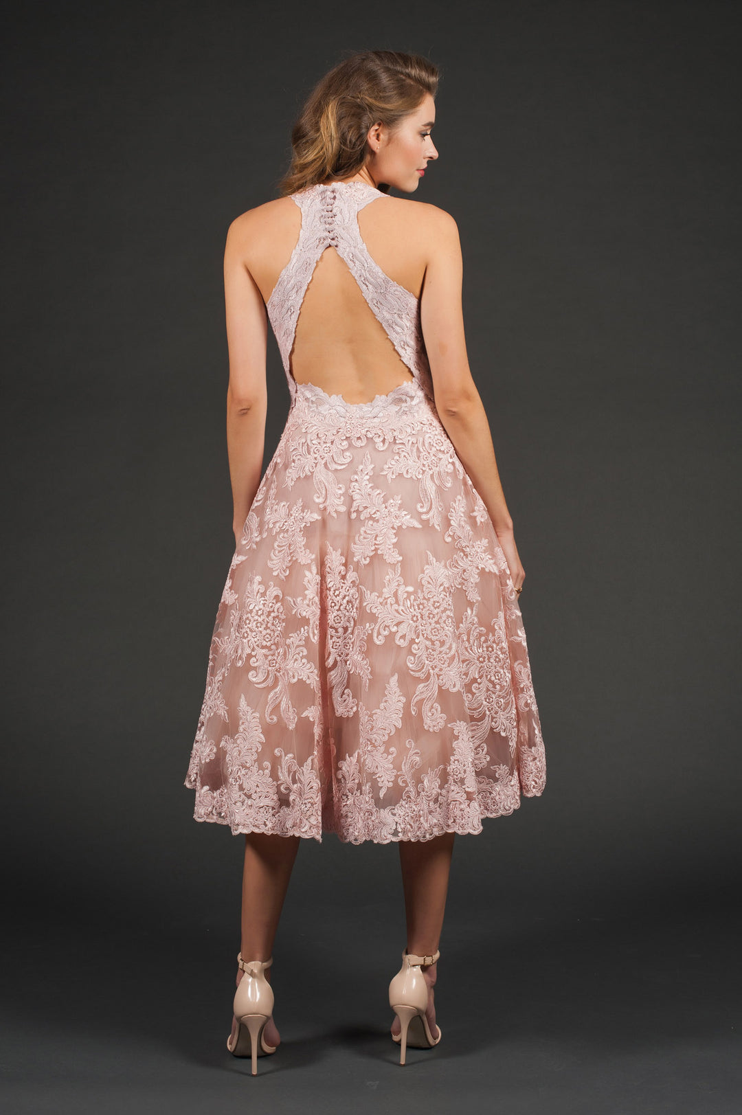 Cocktail Dress with Tulle Skirt-4