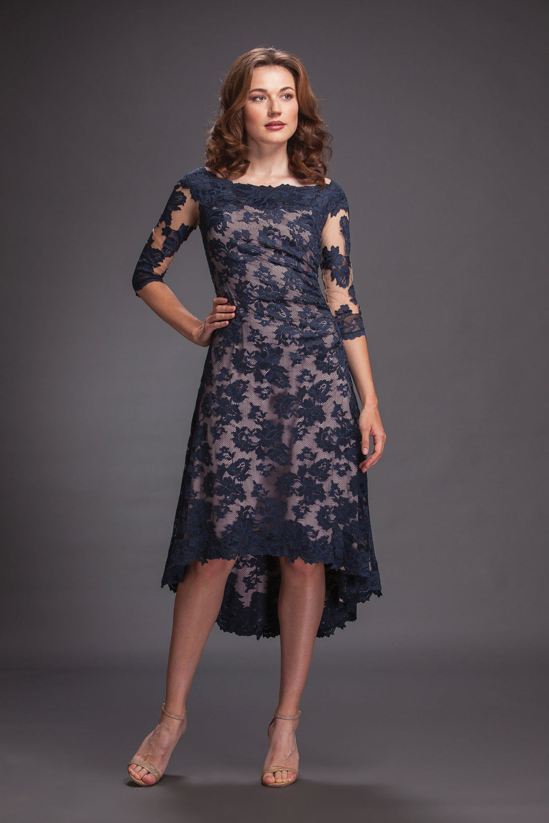 Midi Dress with trimming-0