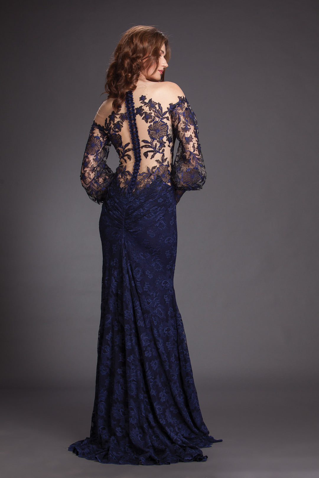 Eclipse Gown with Balloon Sleeves-1