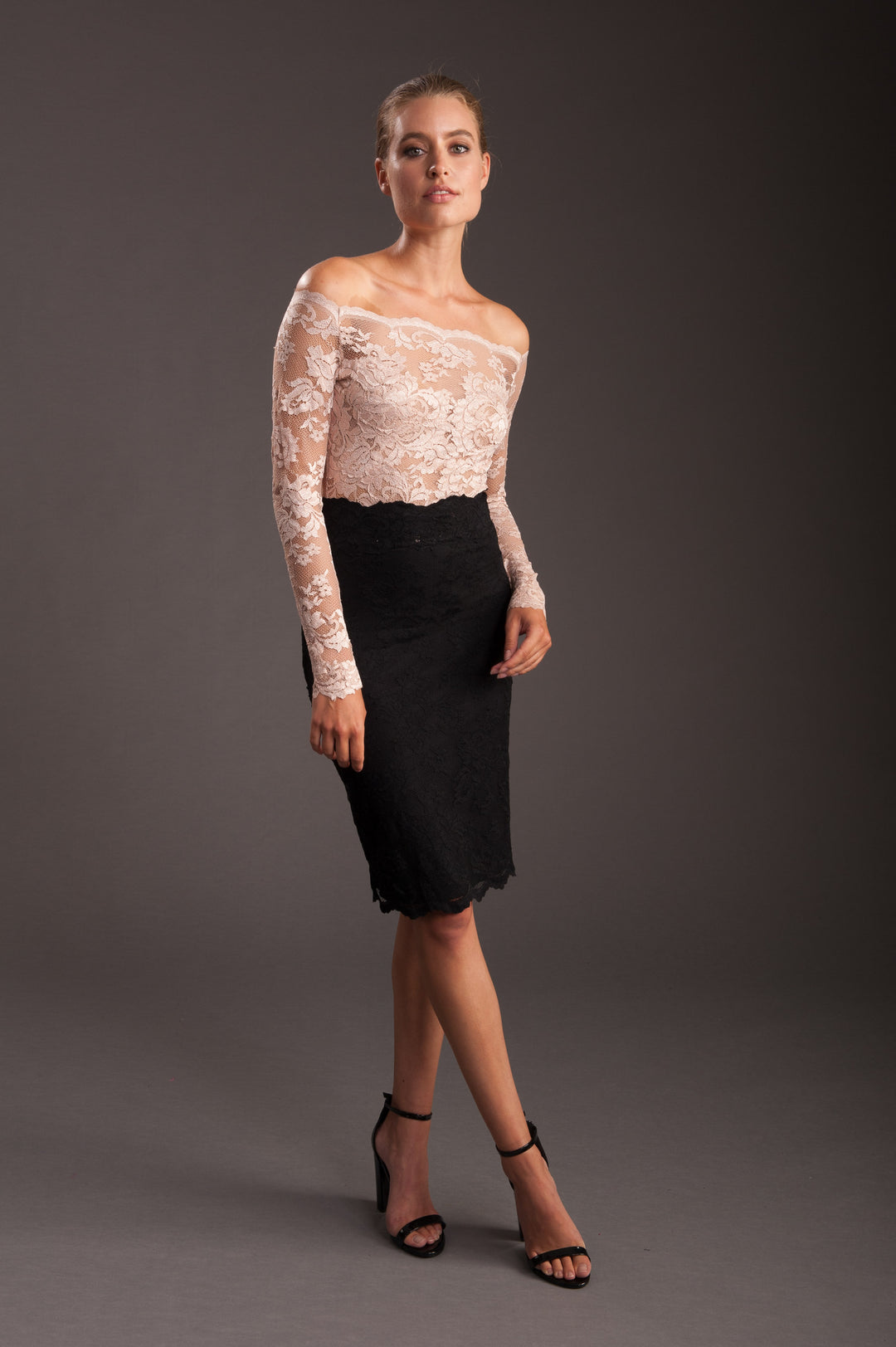 Off shoulder Lace Bodysuit-3