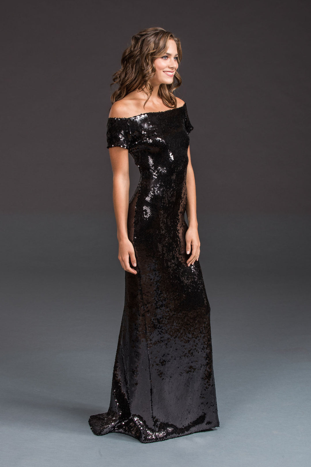 Black Sequin Gown-4