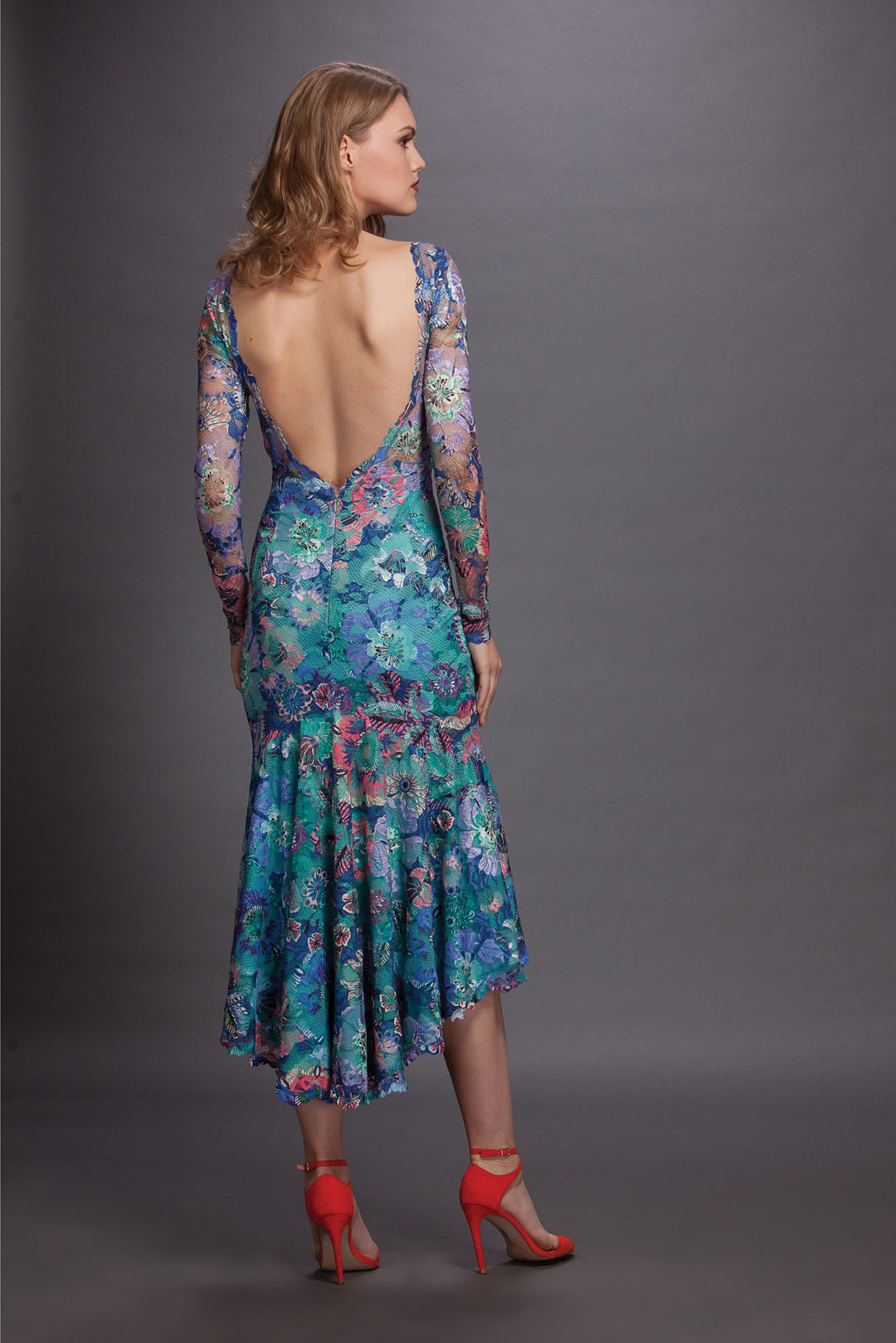 Floral Cocktail Lace dress-1