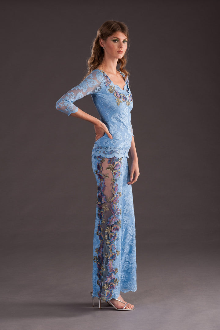Blue Lace Trousers-5