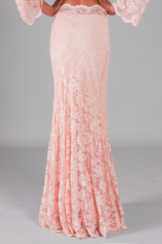 Floor Length Lace Skirt-1