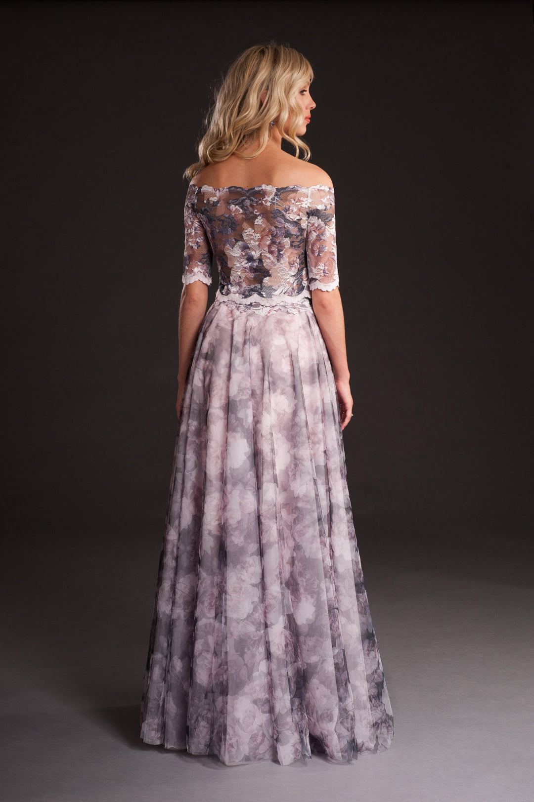 Off-Shoulder Floral Lace Top-1