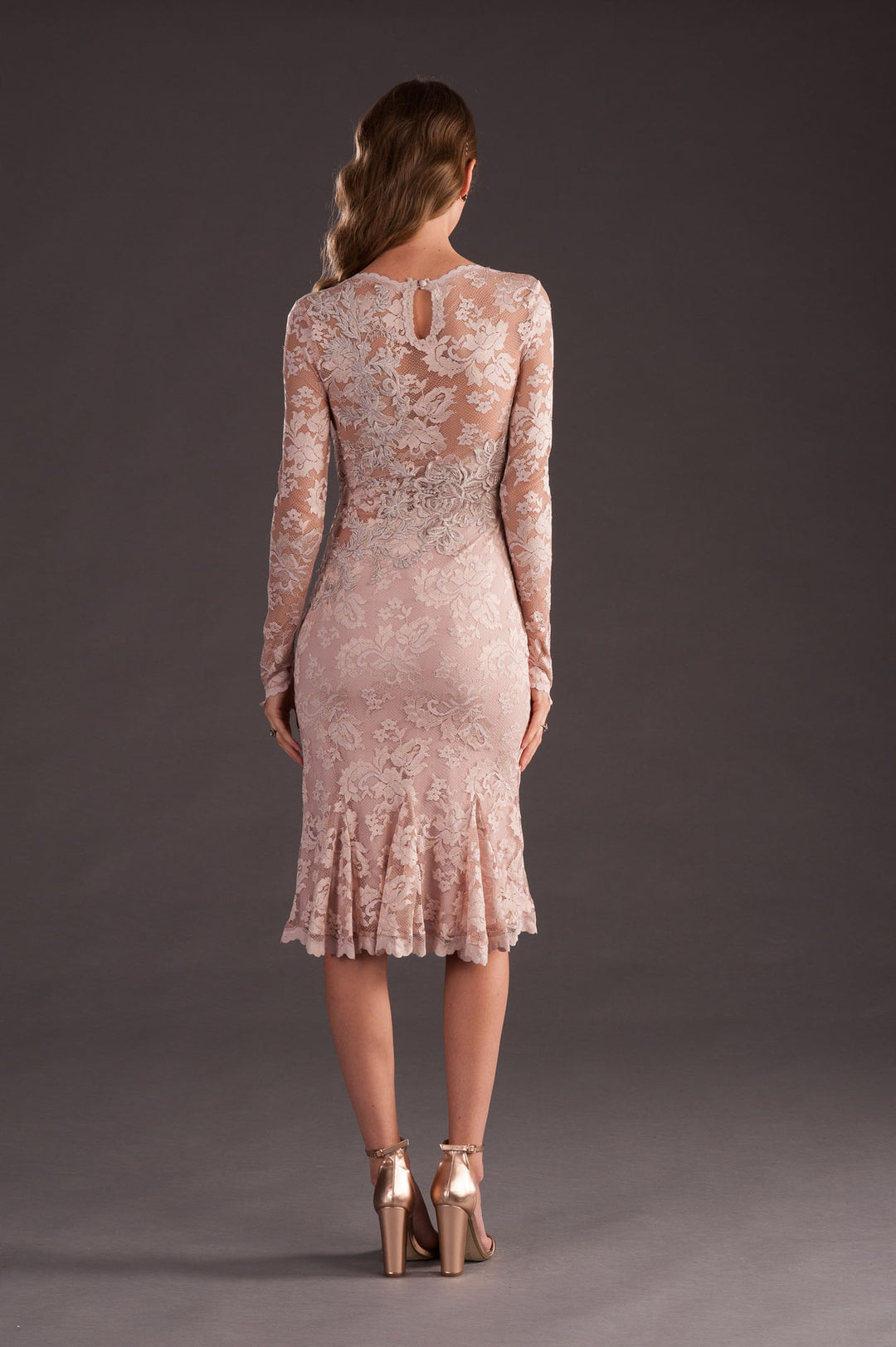 Cocktail Dress with Flounced Skirt-2