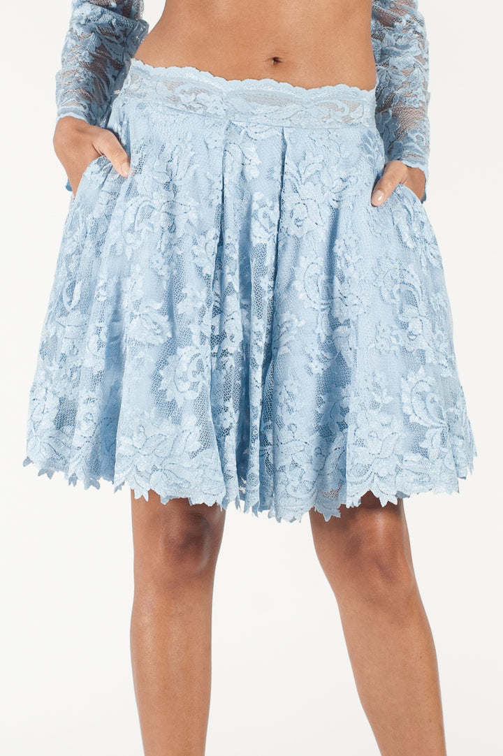 Mini Lace Skirt-0