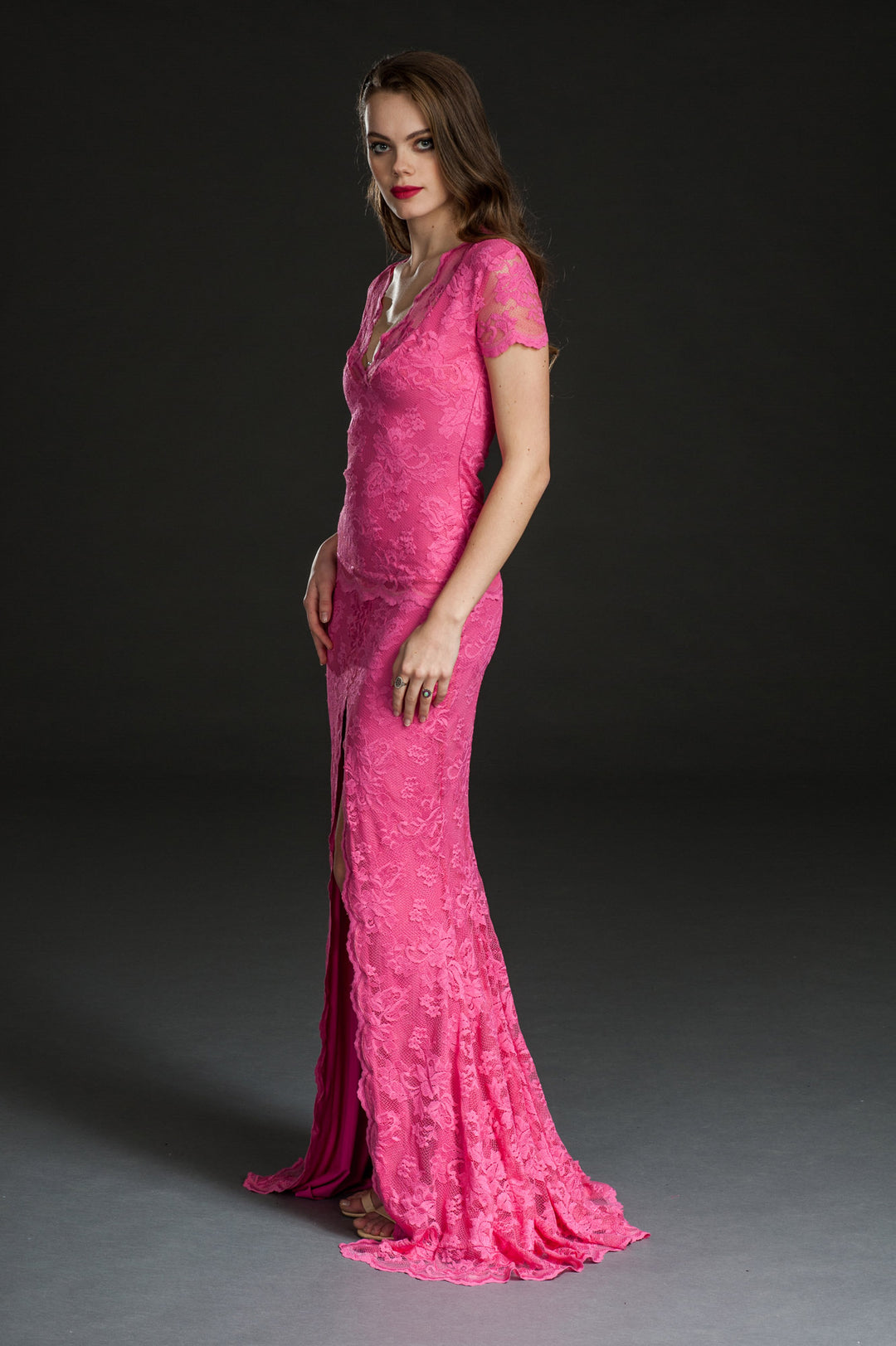 Floor Length Skirt with Slit-2