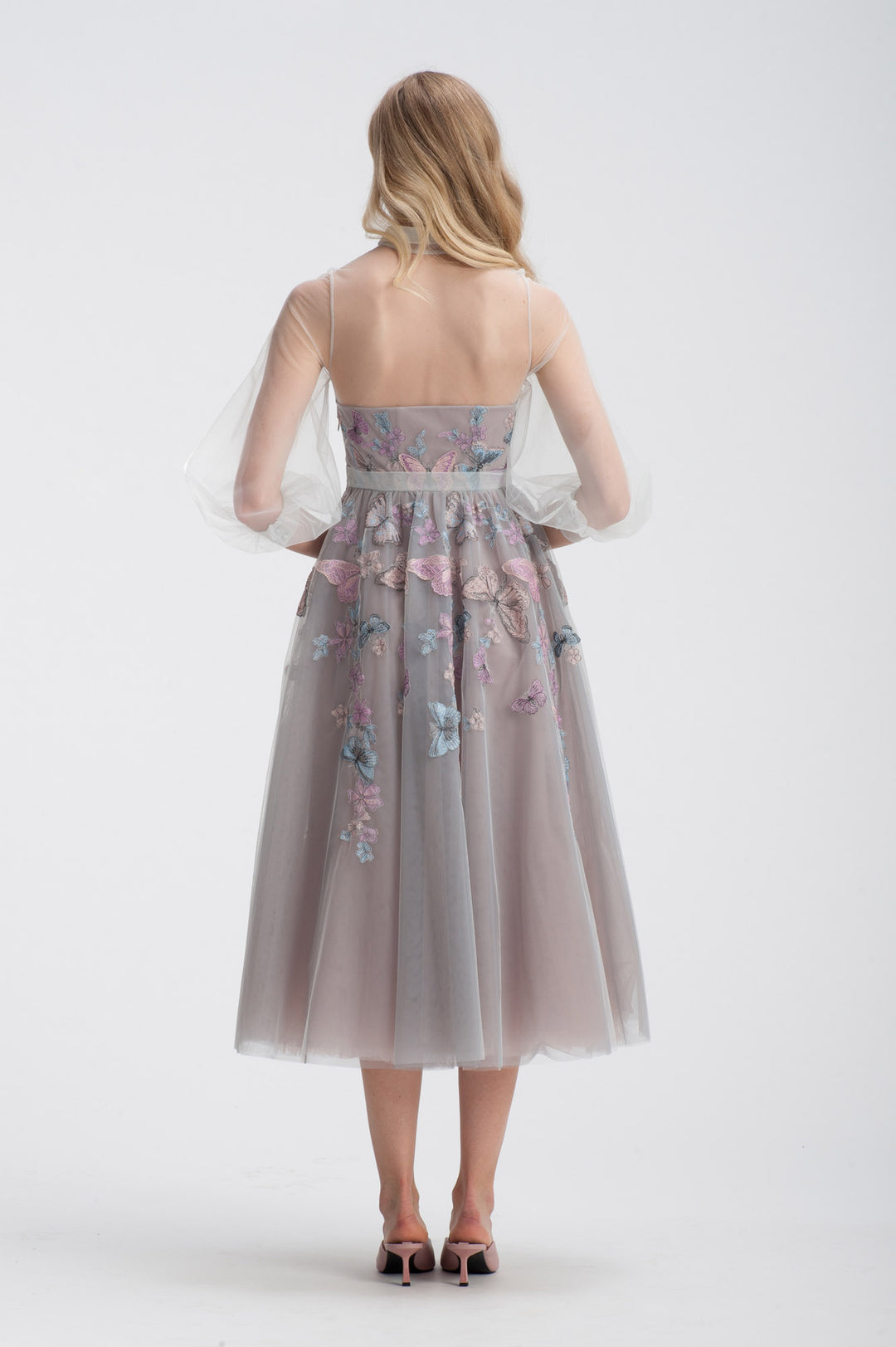 Ethereal Embroidered Tulle Midi Dress-2