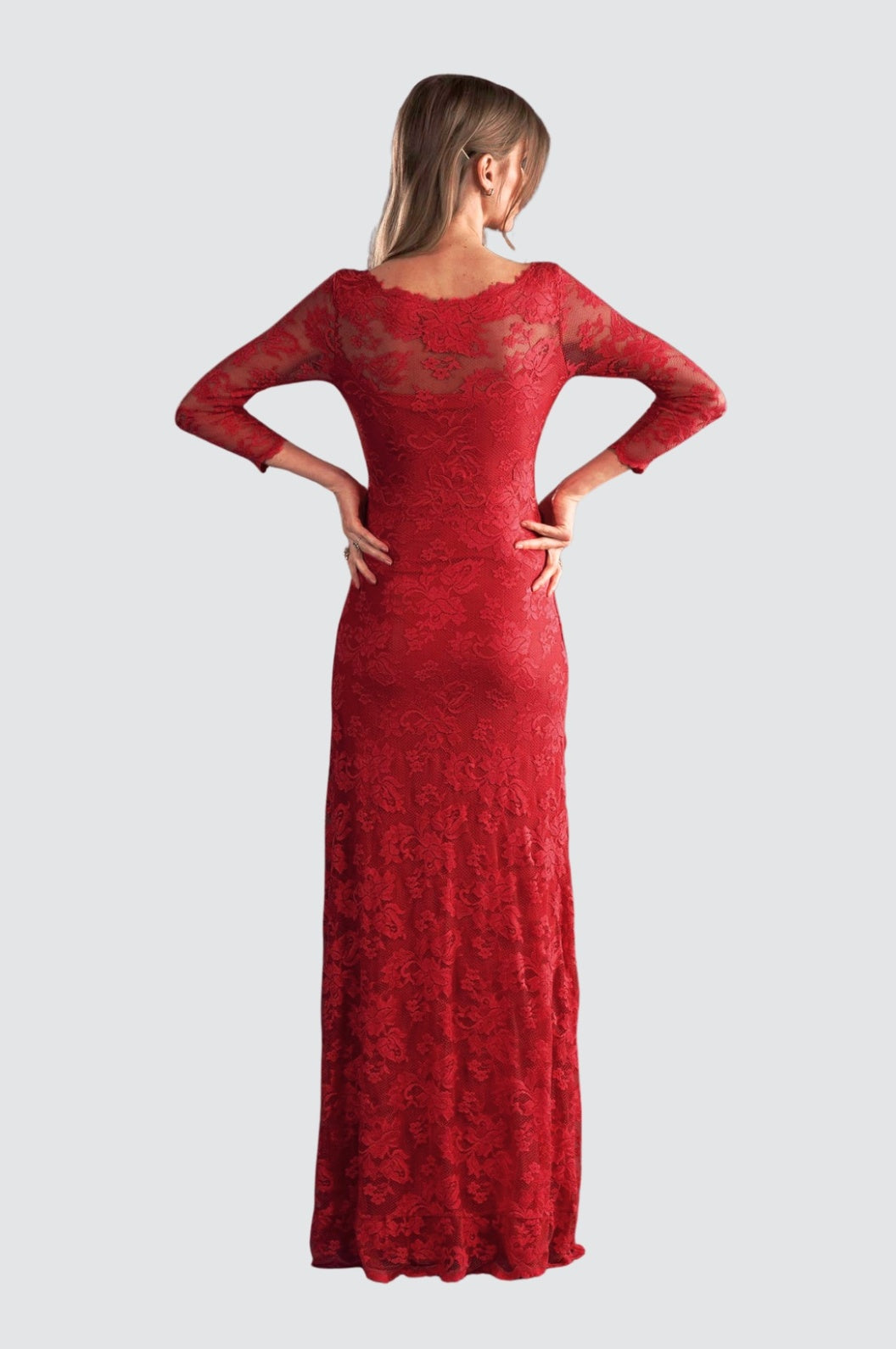 Langes Kleid mit SW-Kristallen