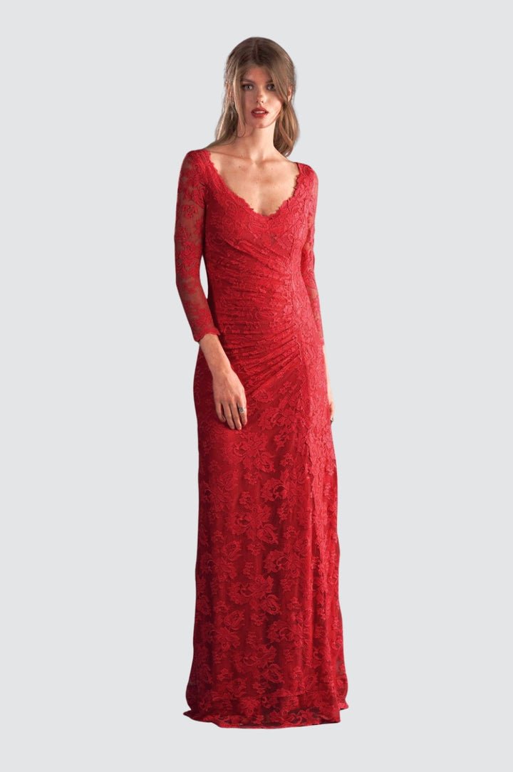 Langes Kleid mit SW-Kristallen