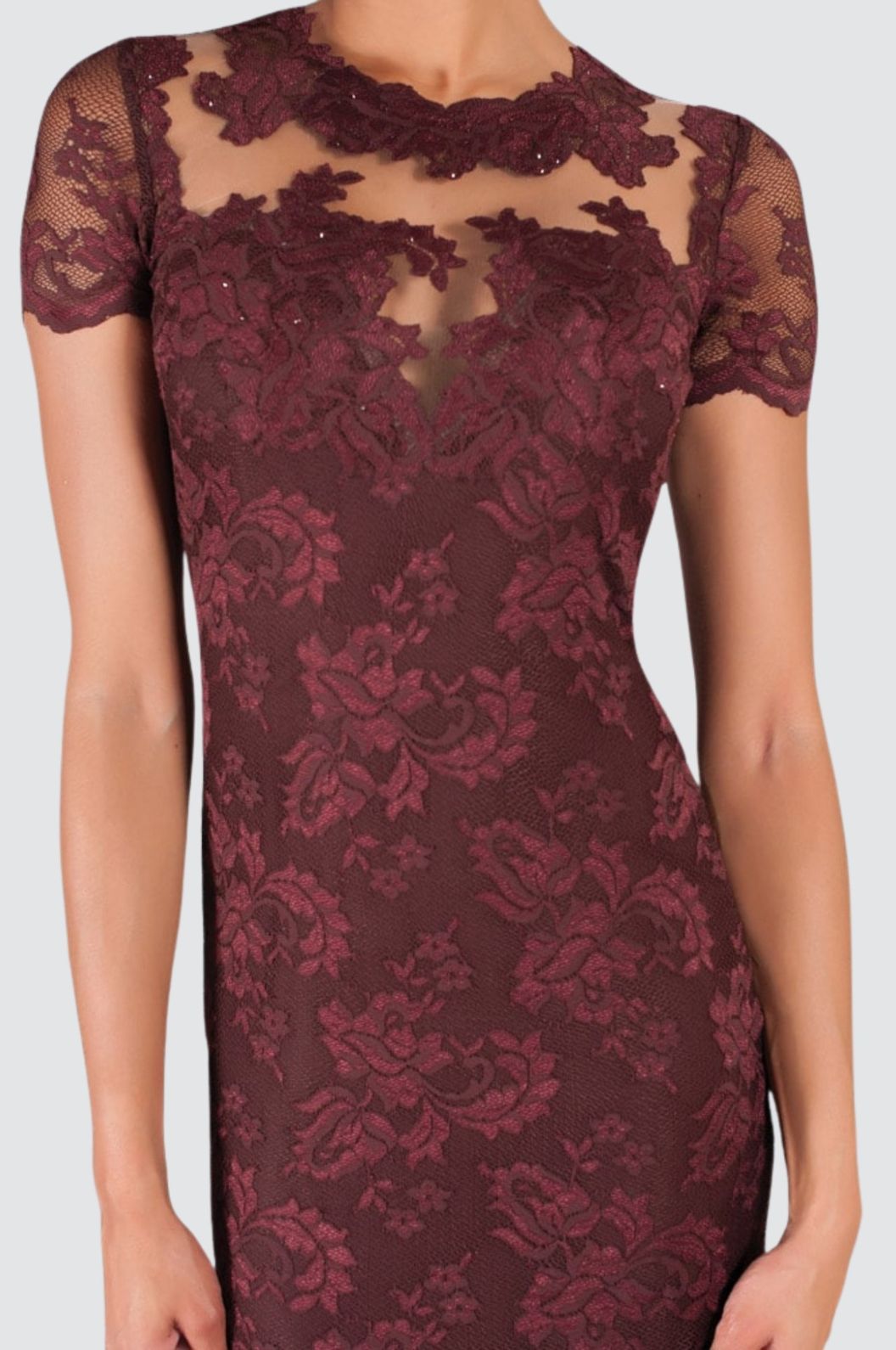 Robe en dentelle avec illusion