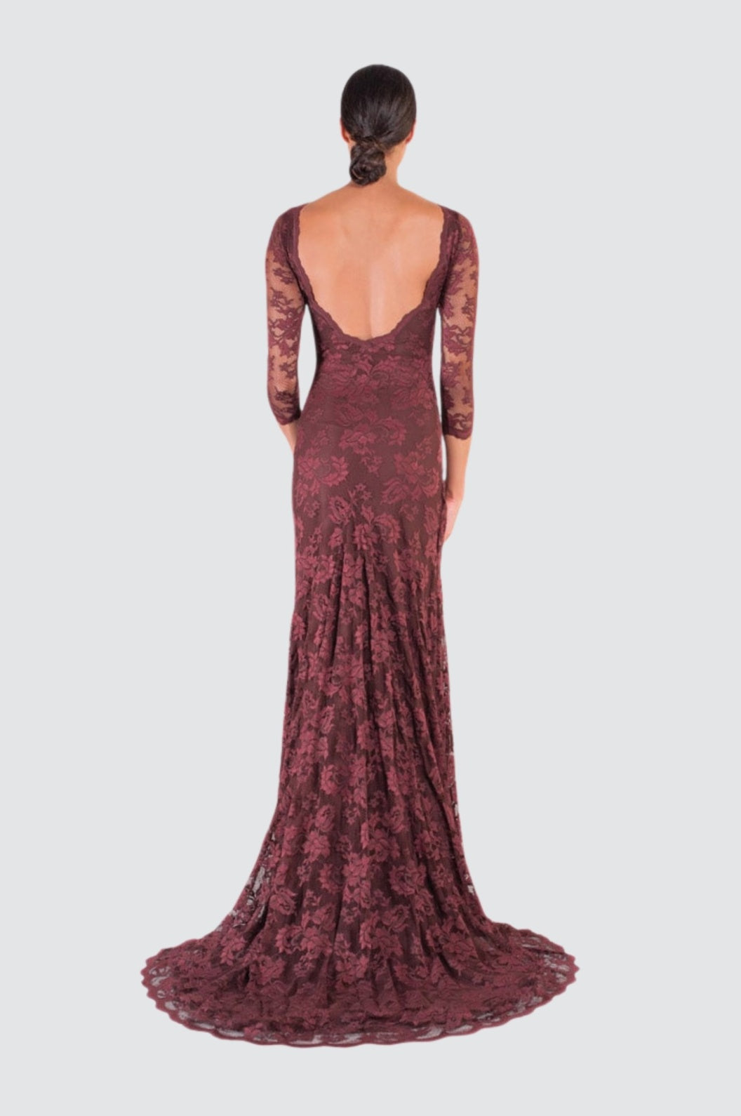 Spitzenkleid mit Dreiviertelärmeln