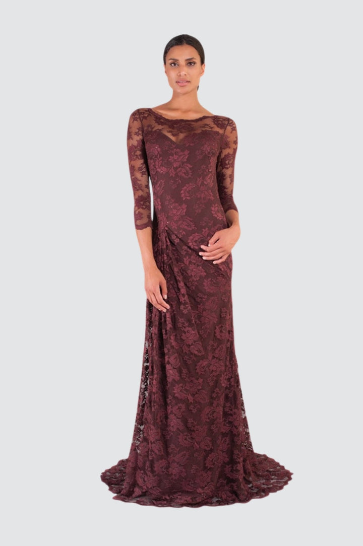 Spitzenkleid mit Dreiviertelärmeln