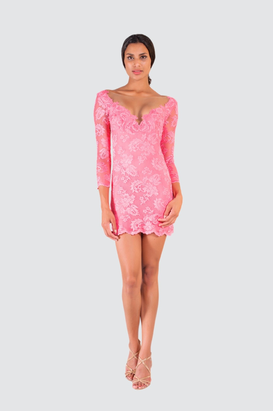 Deep V-Back Candy Lace Tunic