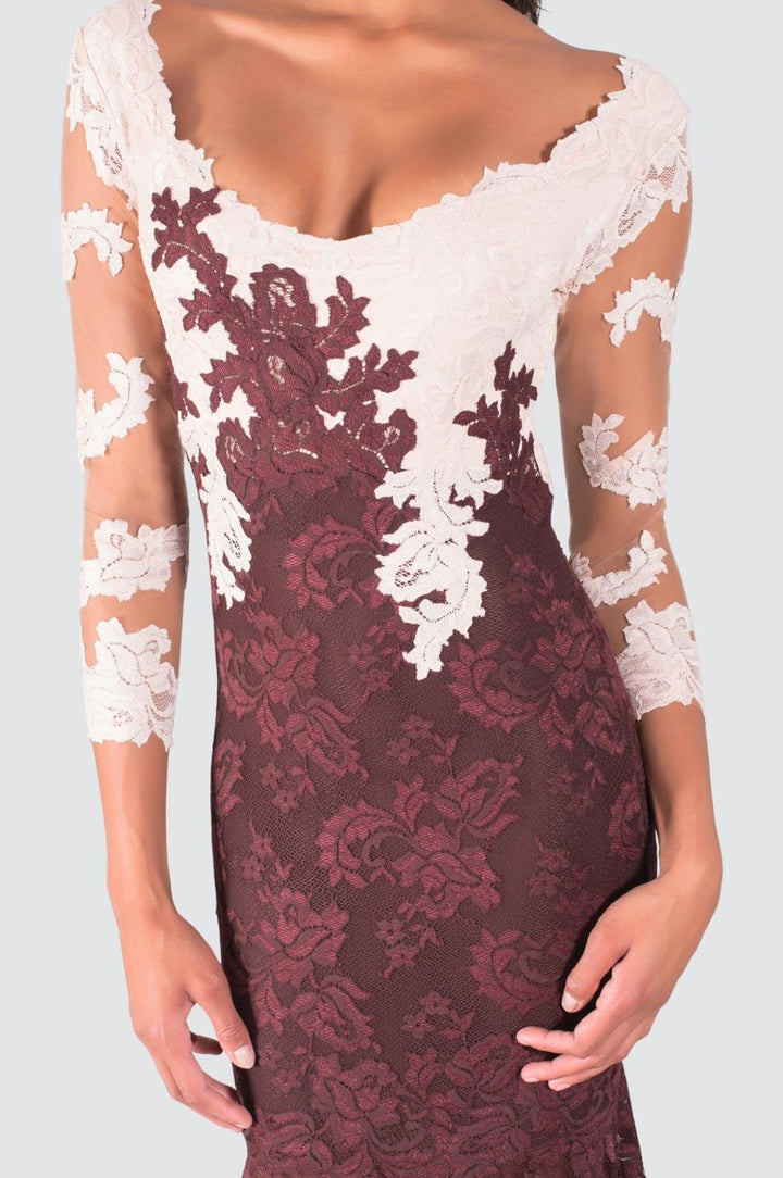 Robe bicolore élégante avec jupe en tulle illusion
