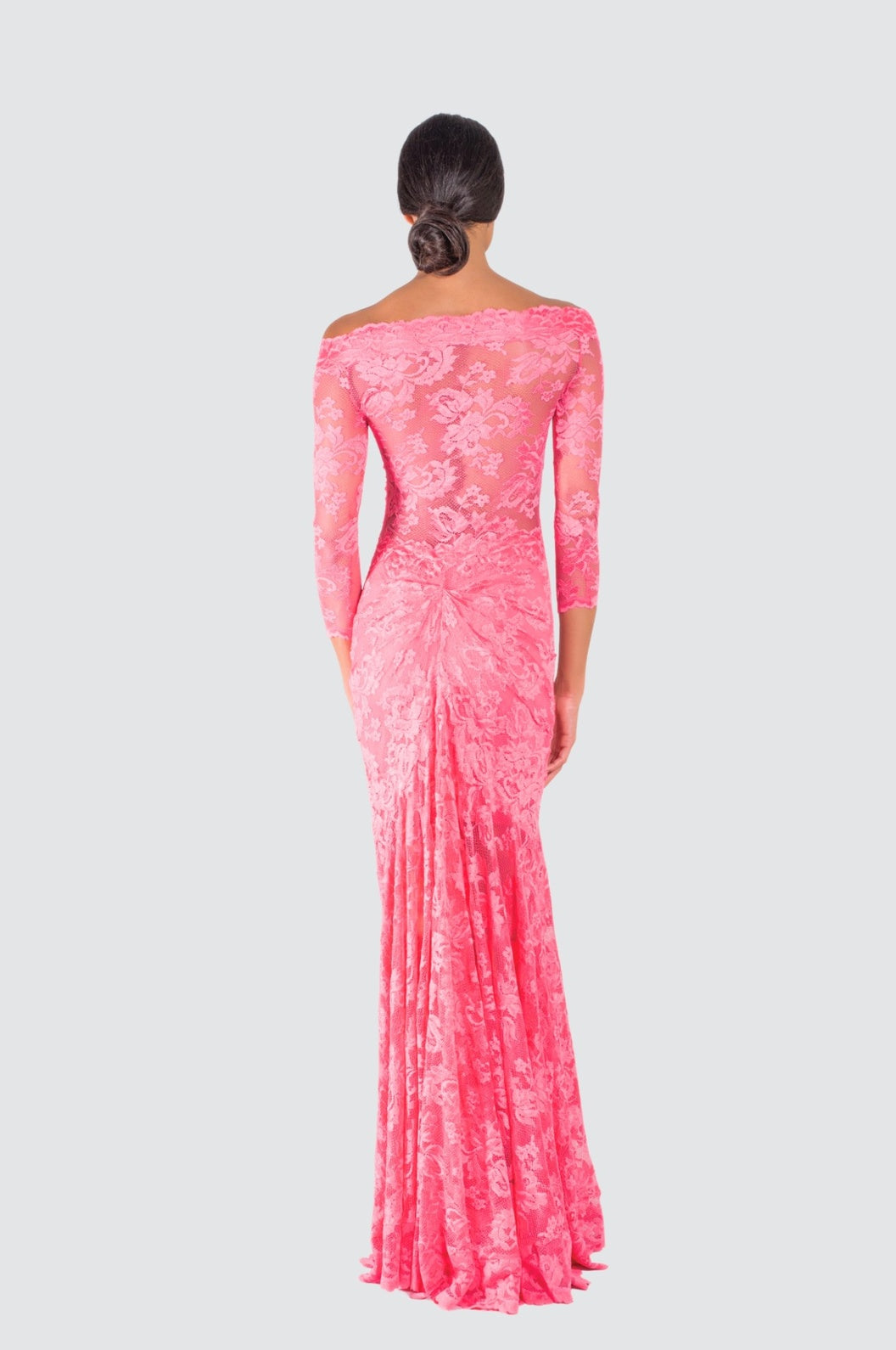 Candy Off-Shoulder Lace Mermaid Gown