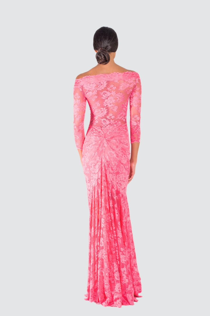 Candy Off-Shoulder Lace Mermaid Gown