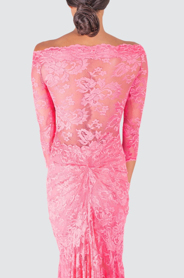 Candy Off-Shoulder Lace Mermaid Gown