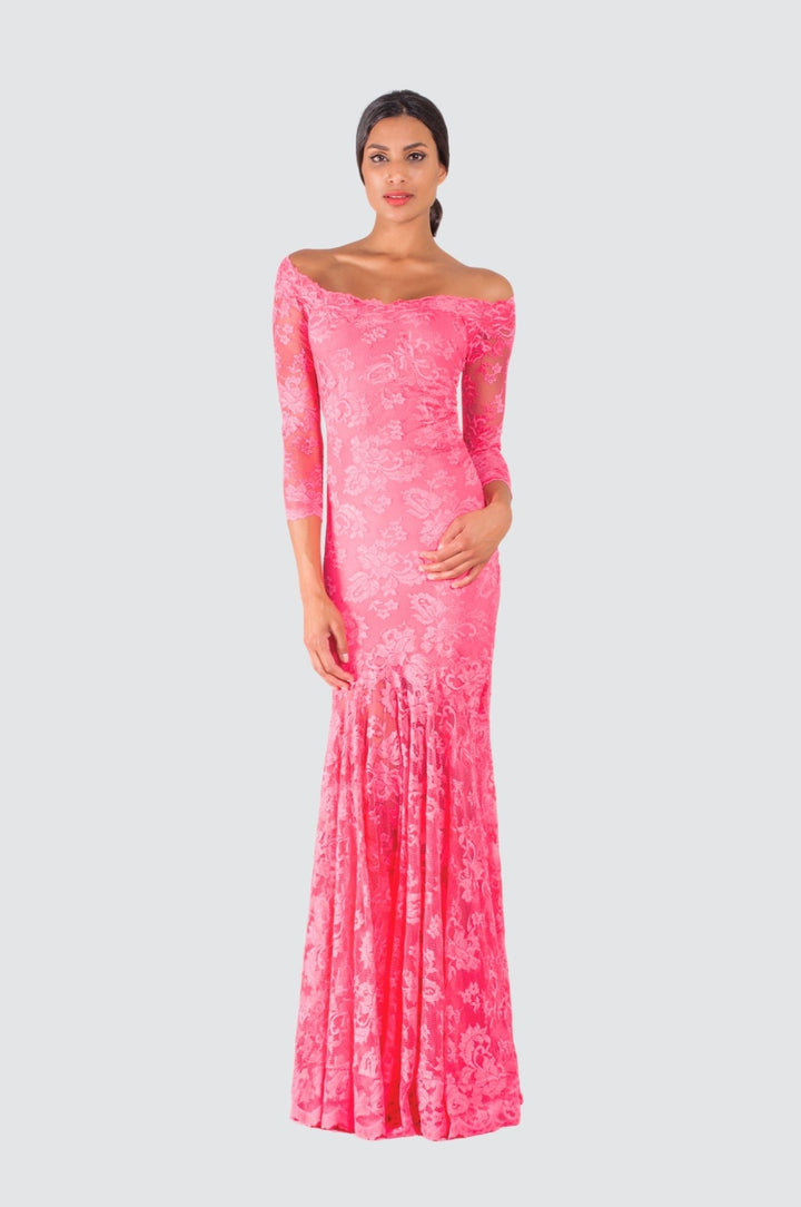 Candy Off-Shoulder Lace Mermaid Gown