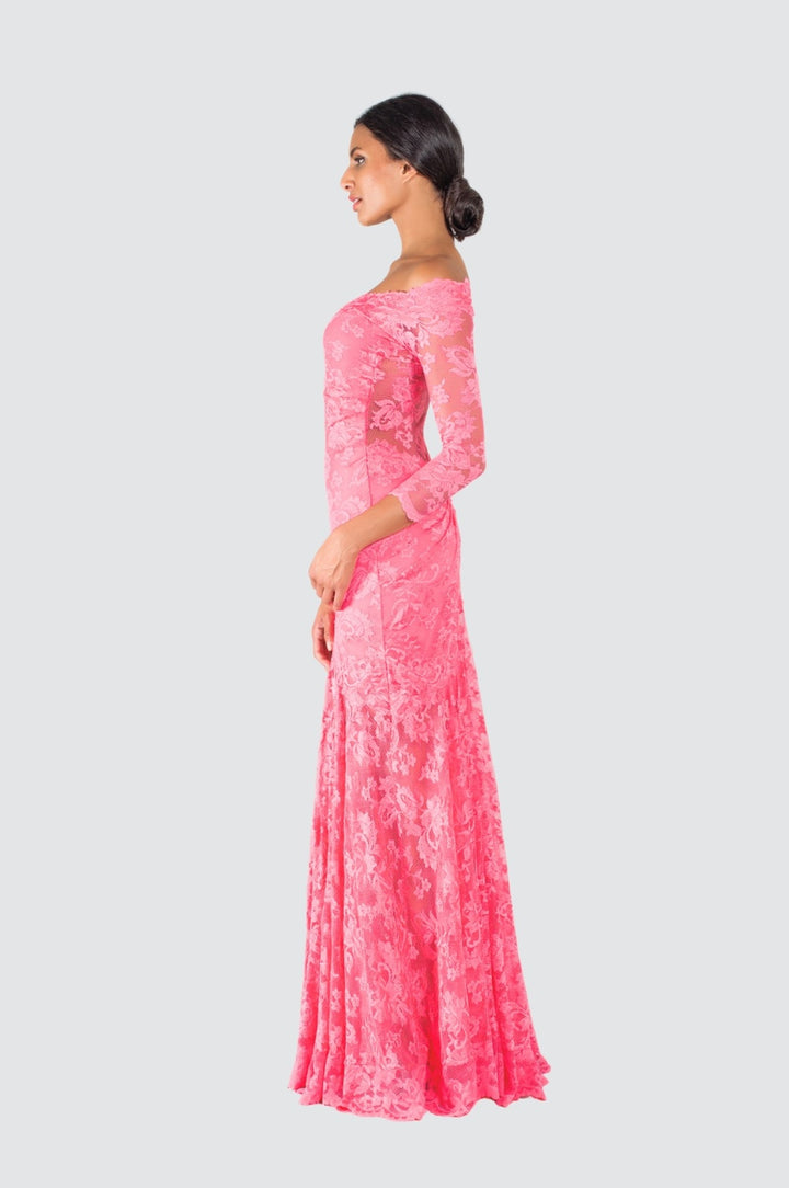 Candy Off-Shoulder Lace Mermaid Gown