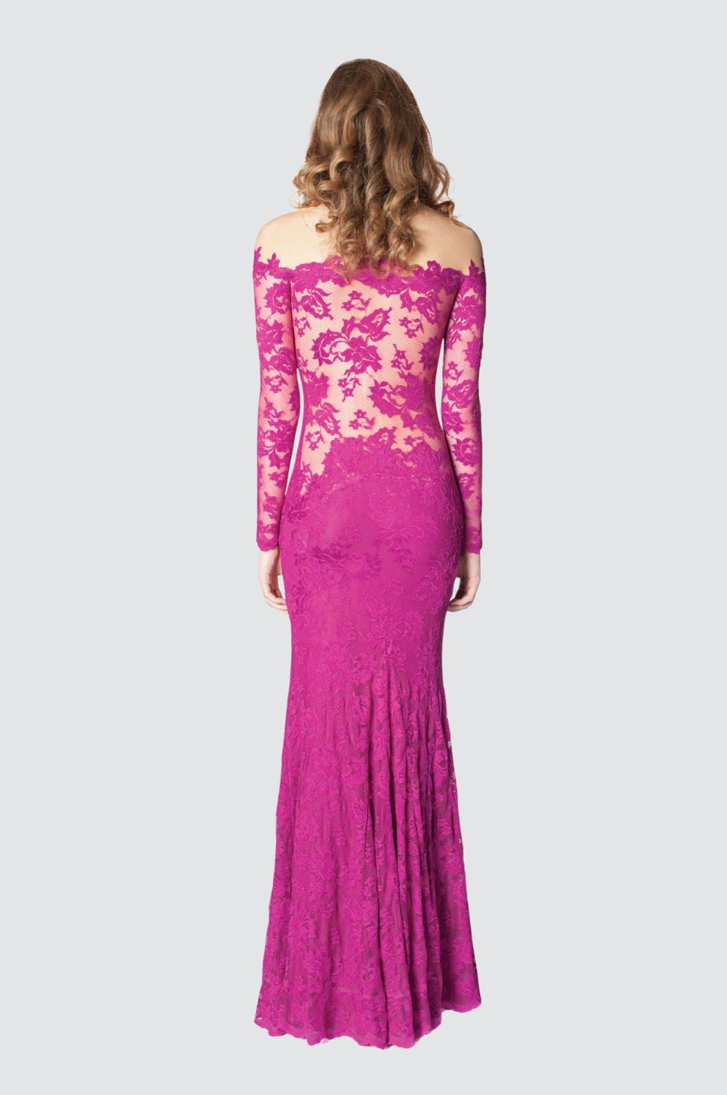 Elegant Off-Shoulder Long Sleeve Gown
