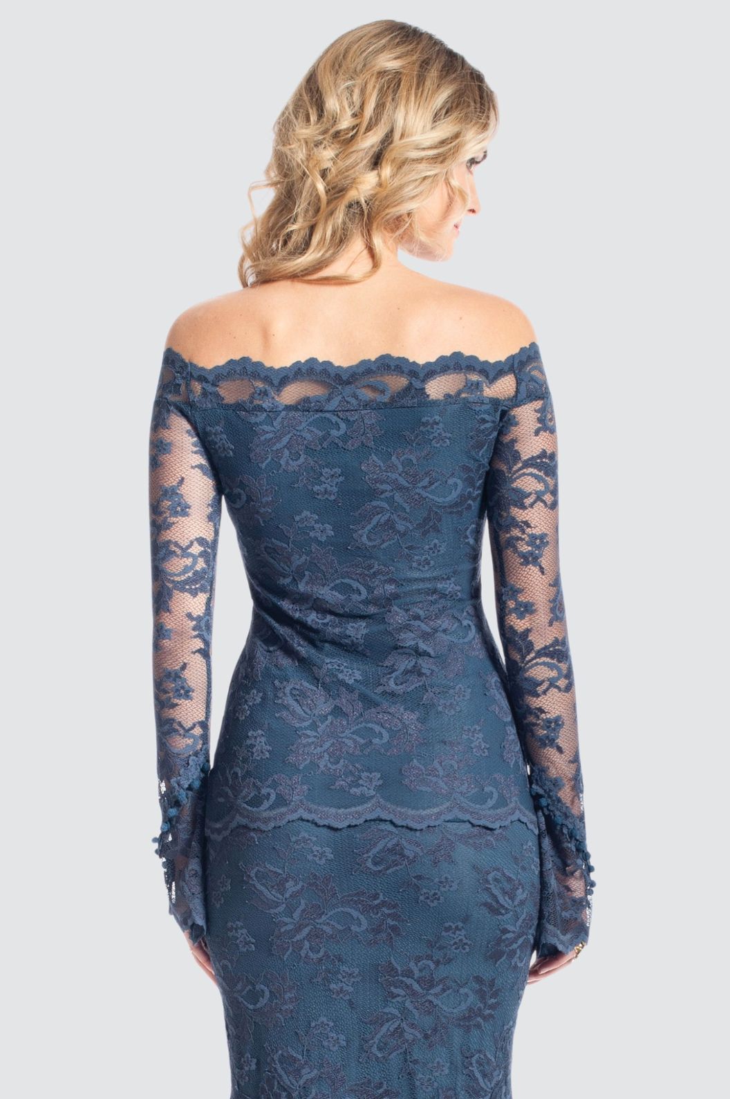 Off-Shoulder Boat Neck Lace Top
