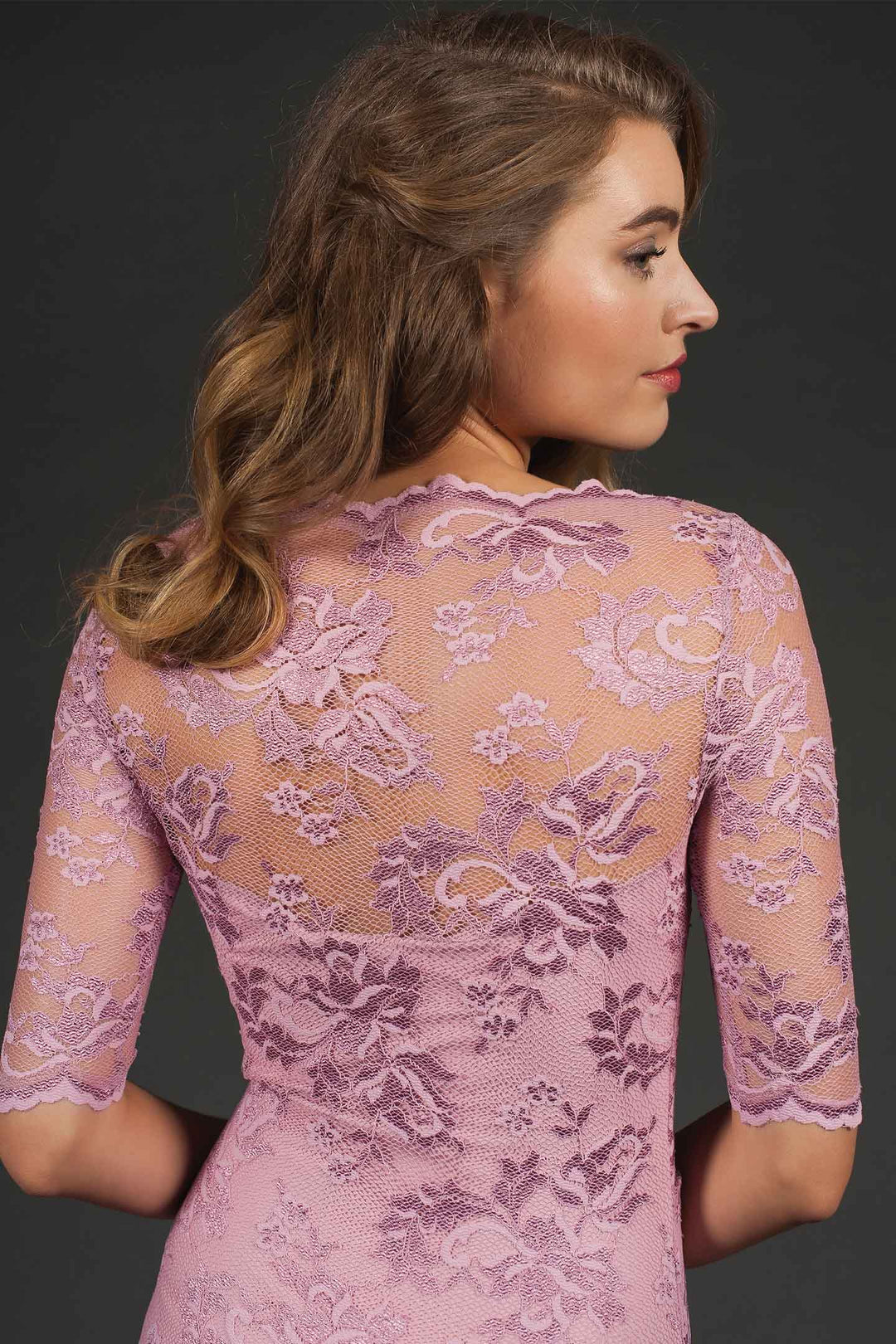 Cocktail Lace Dress with Swarovski Crystals