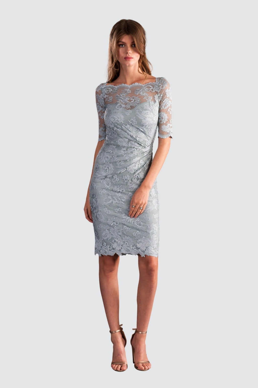 Cocktail Lace Dress with Swarovski Crystals – Olvi's Lace