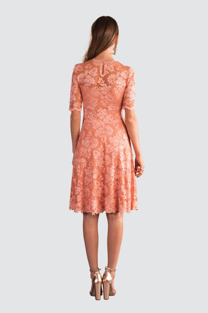 Kurzärmliges Spitzenkleid