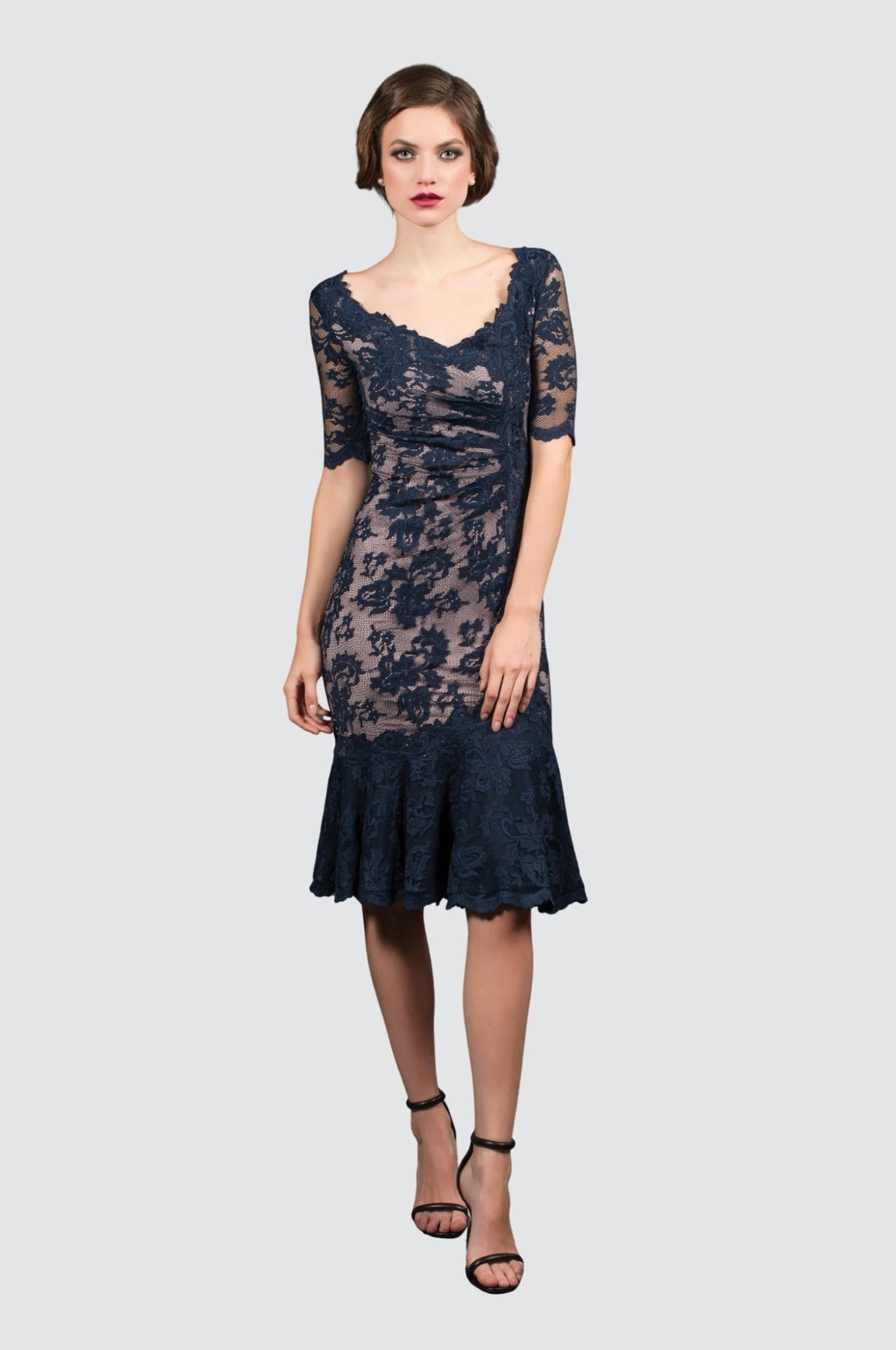 Elegant Lace Midi Cocktail Dress Olvi's Lace Elegant Lace Midi Cocktail Dress Olvi's Lace