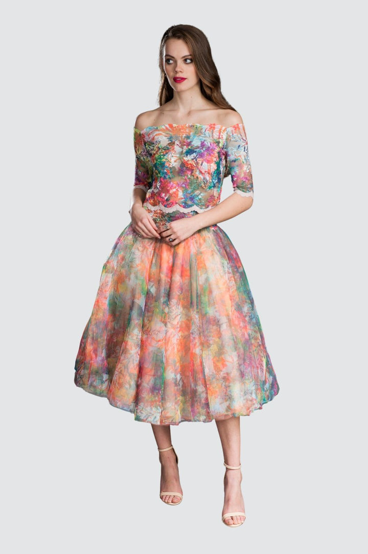 Jupe en tulle citron vert