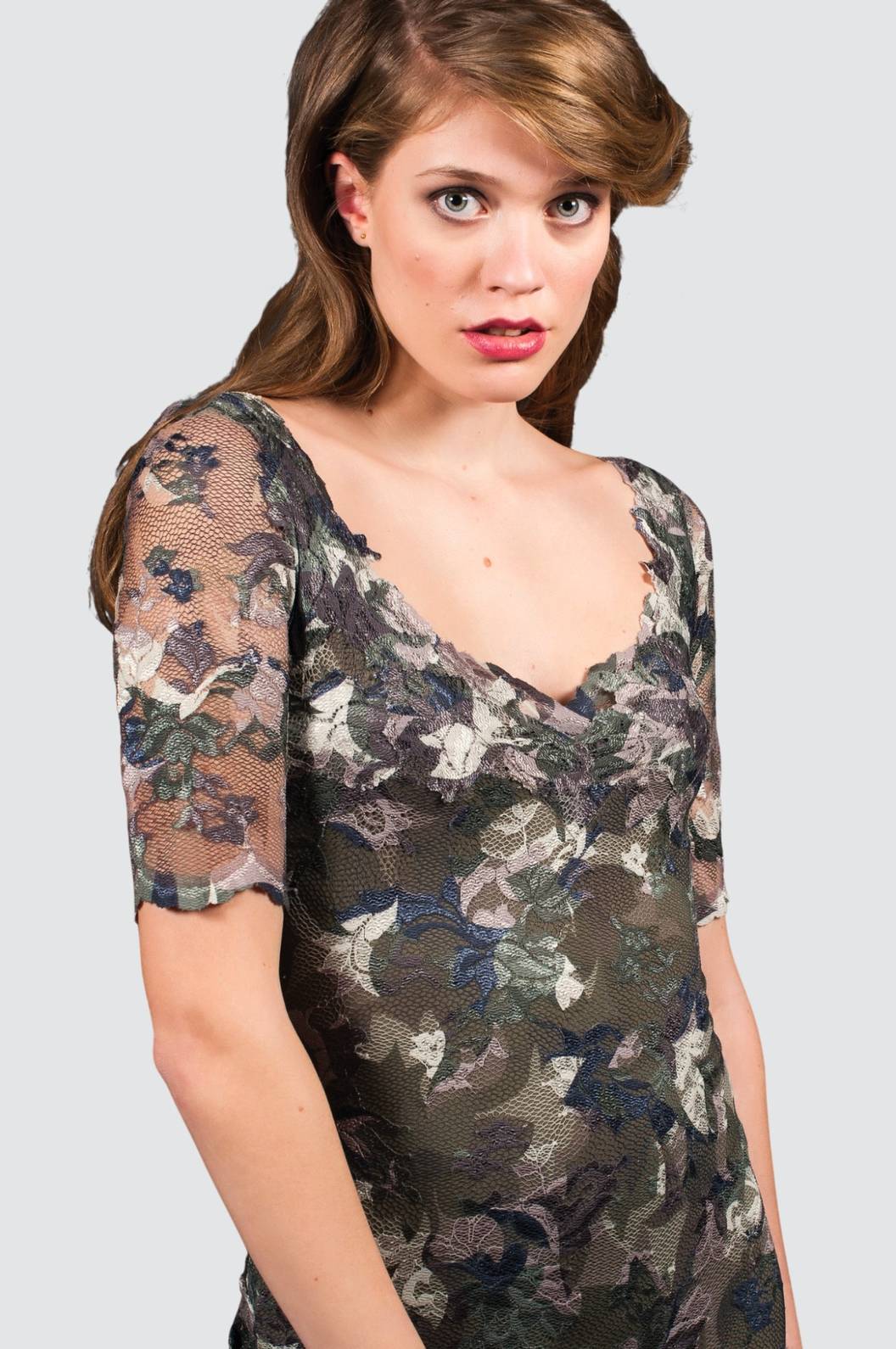 Lace Mermaid Gown with Illusion Open Back