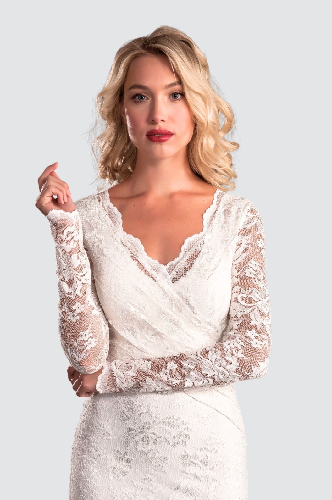 Full Sleeves Lace Dress
