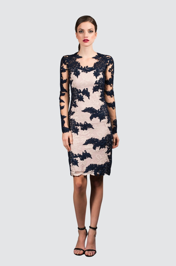 Lace & Embroidery Cocktail Dress