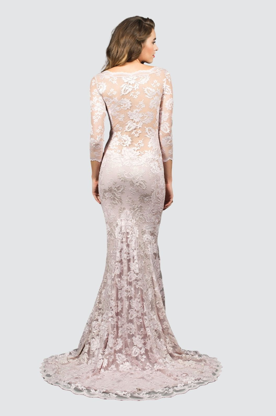 Elegant Lace Evening Gown