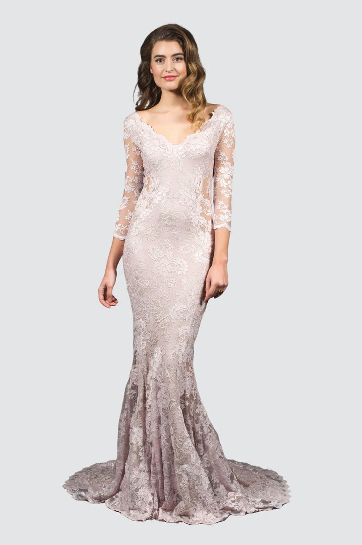 Elegant Lace Evening Gown