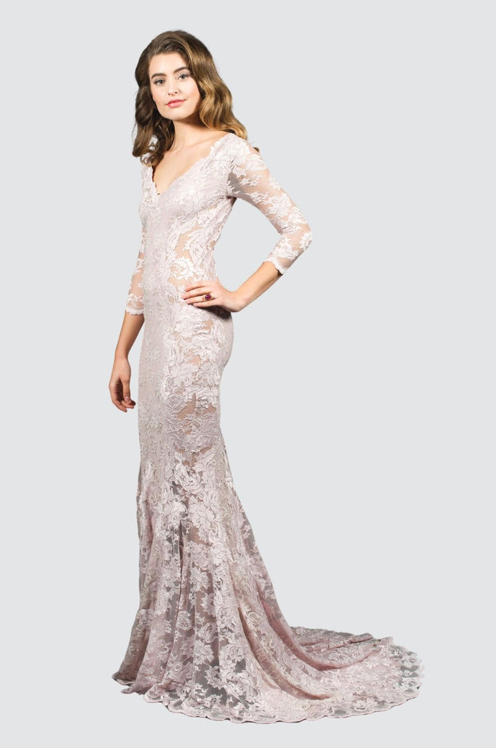 Elegant Lace Evening Gown