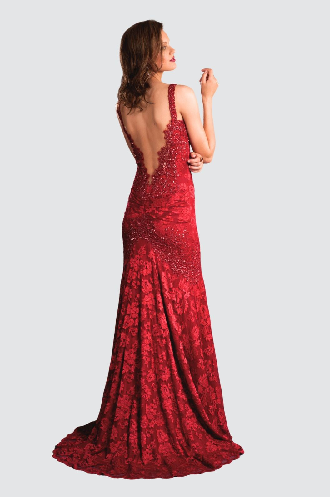 Elegantes Kleid mit Spitzenverzierung