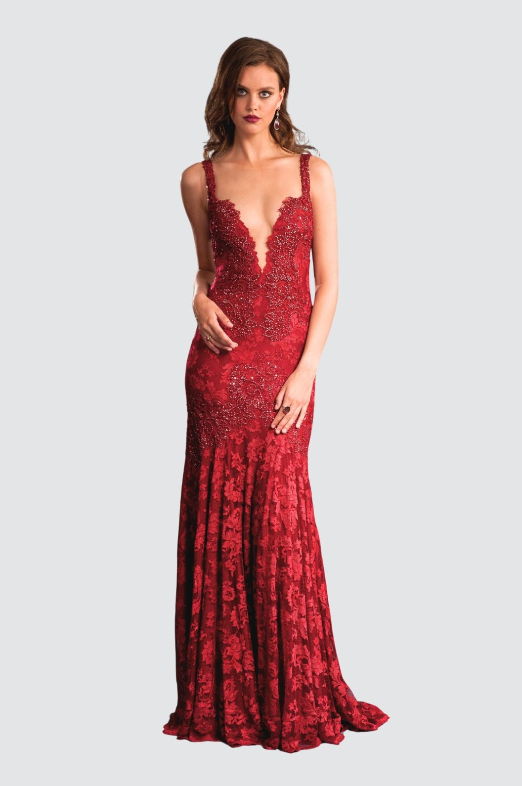 Elegantes Kleid mit Spitzenverzierung