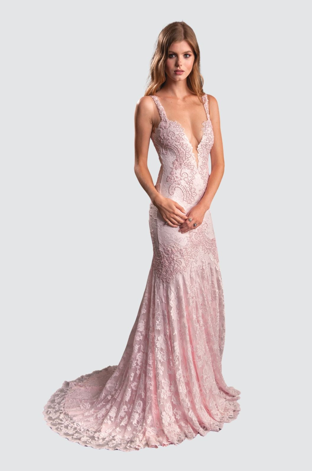 Elegantes Kleid mit Spitzenverzierung