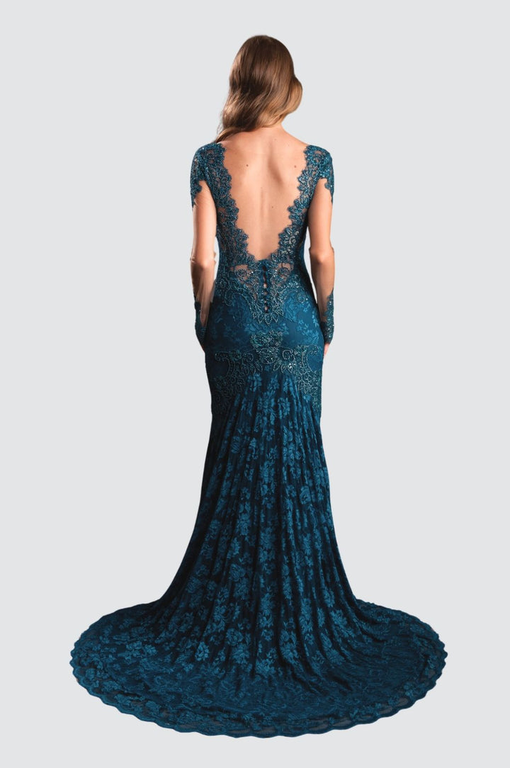 Elegantes schwarzes Spitzenkleid mit Pailletten