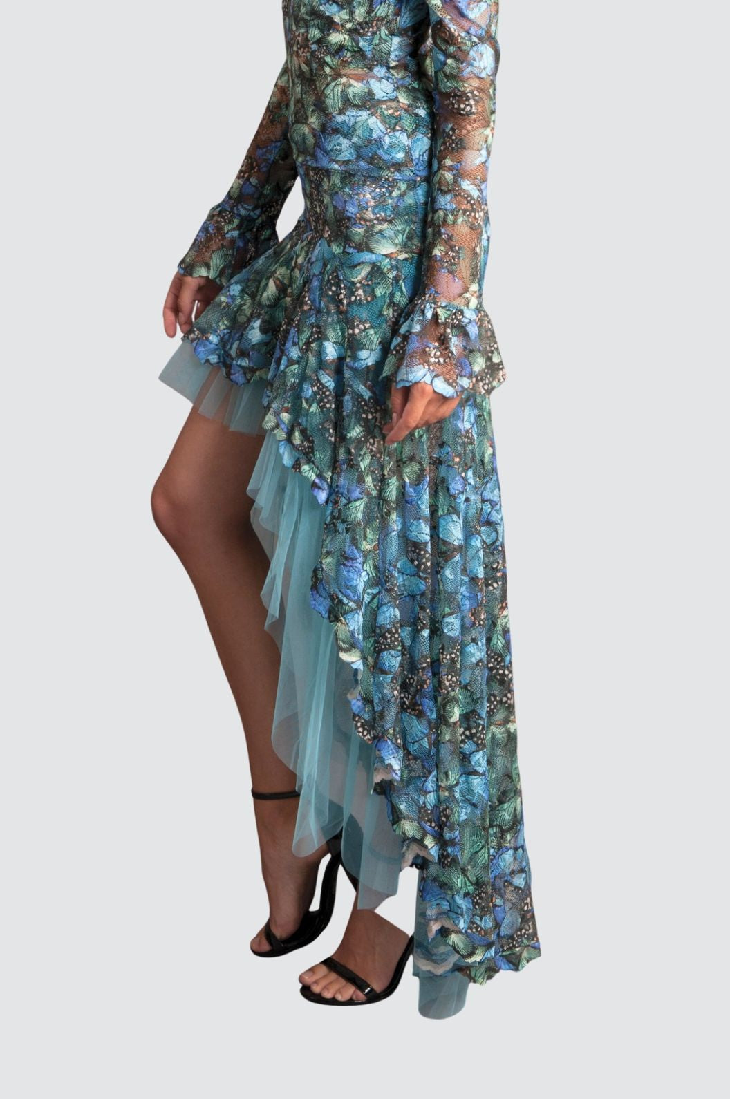 Jupe haute basse en dentelle