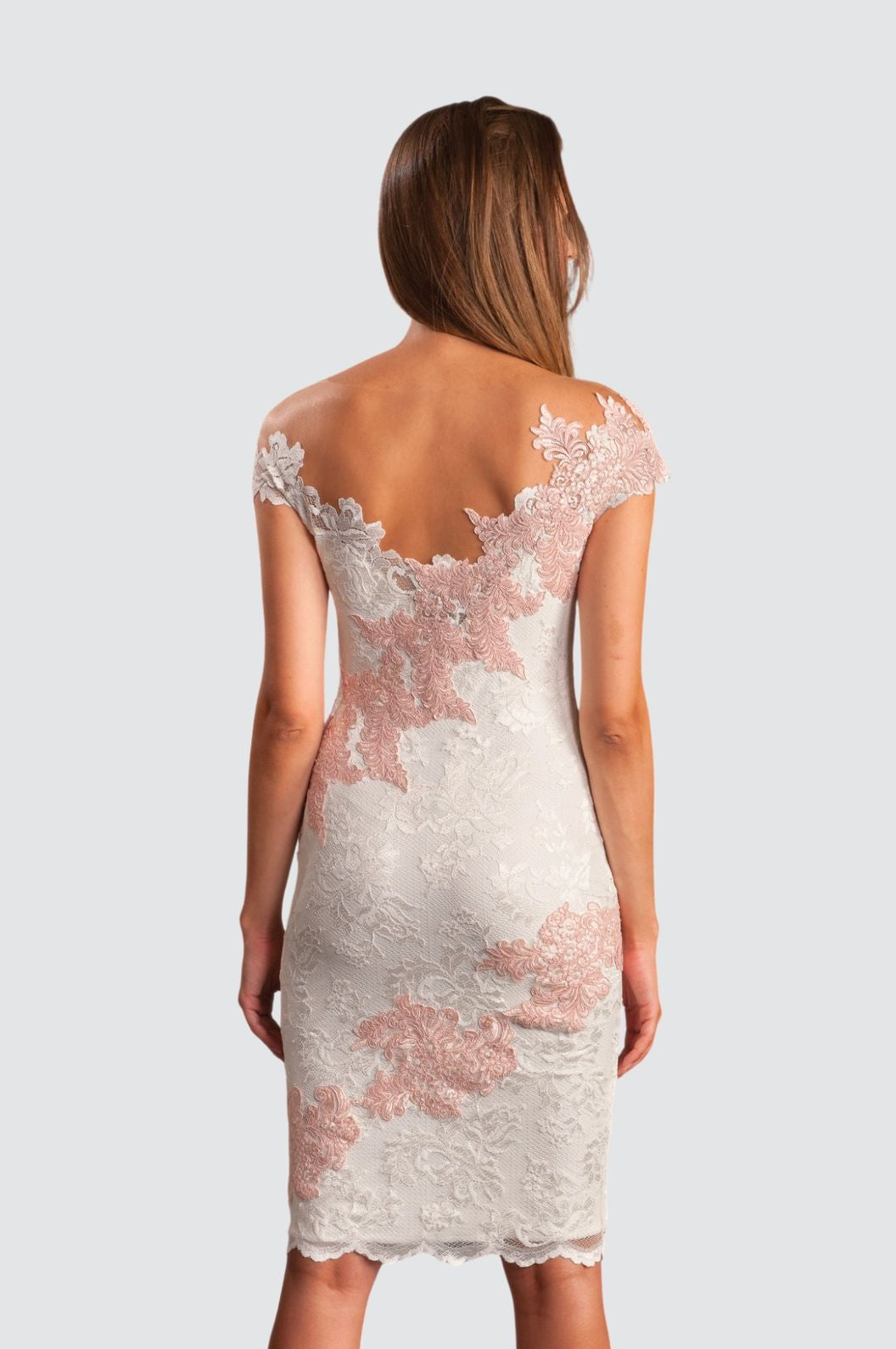 Off-Shoulder Floral Lace Bodycon Dress