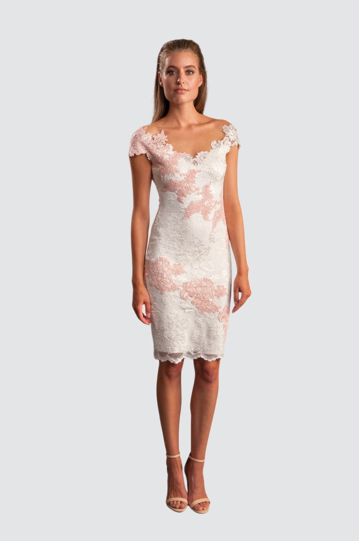 Off-Shoulder Floral Lace Bodycon Dress – Olvi's Lace