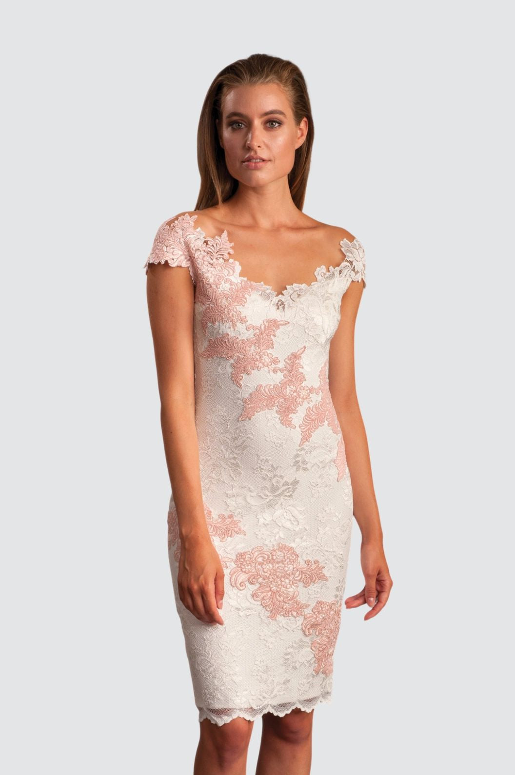 Off-Shoulder Floral Lace Bodycon Dress – Olvi's Lace