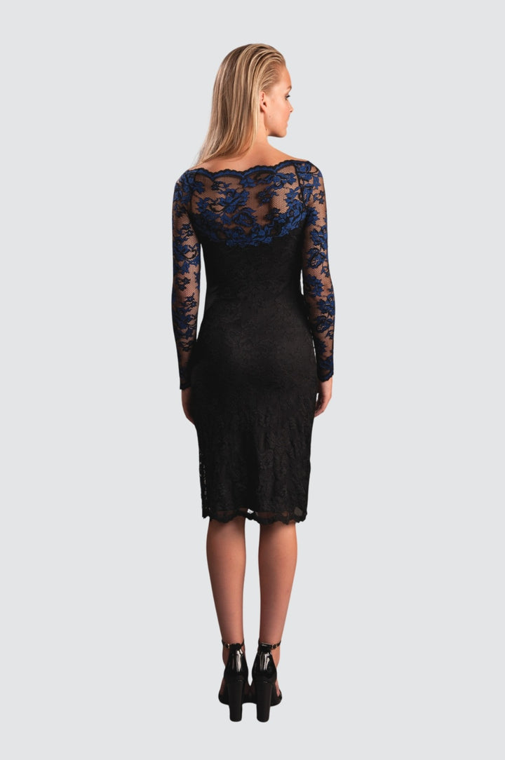 Schulterfreies Midikleid