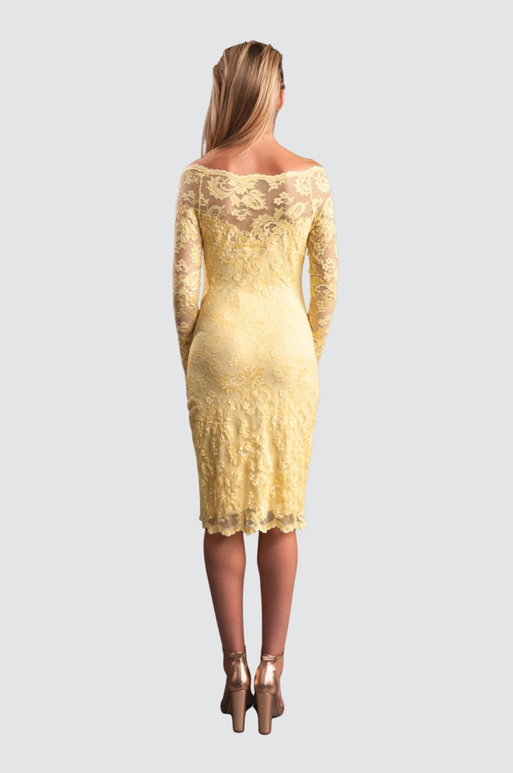 Schulterfreies Midikleid